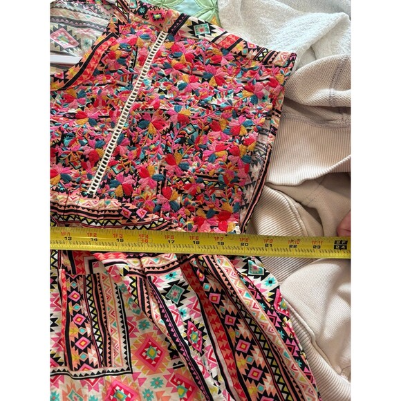 Savanna Jane Women's Multicolored Print Babydoll Top - Picture 8 of 9